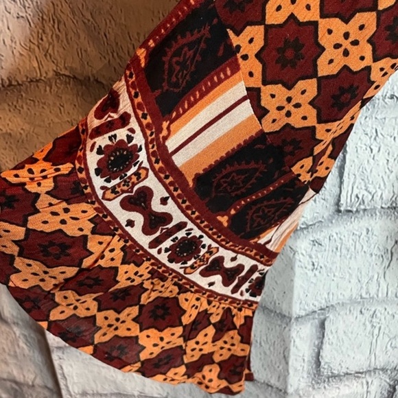 💫 HP 💫 NWTS FREE PEOPLE ROSALIE BELL SLEEVE BLOUSE (L) - Picture 7 of 13